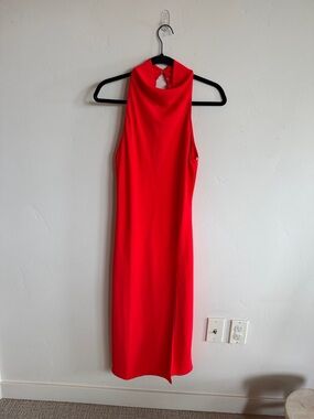 Amanda Uprichard Bold Red Dress with Slit